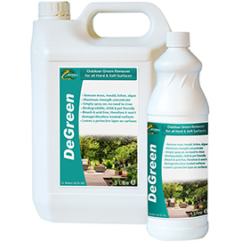 Hydra DeGreen - Removes algae, moss, green fungus, from hard & soft surfaces